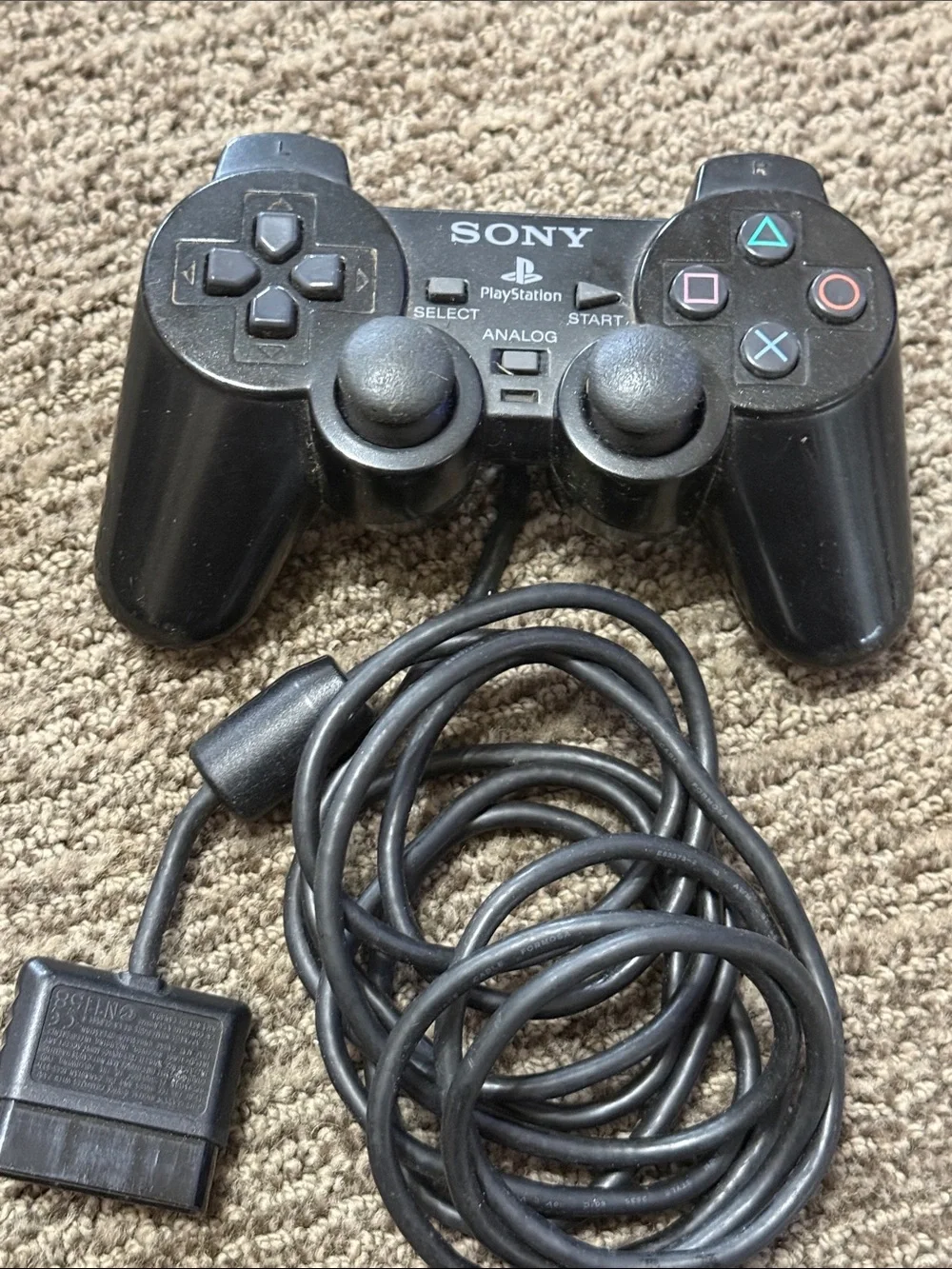Sony Black PlayStation Wired Dual Analog Controller